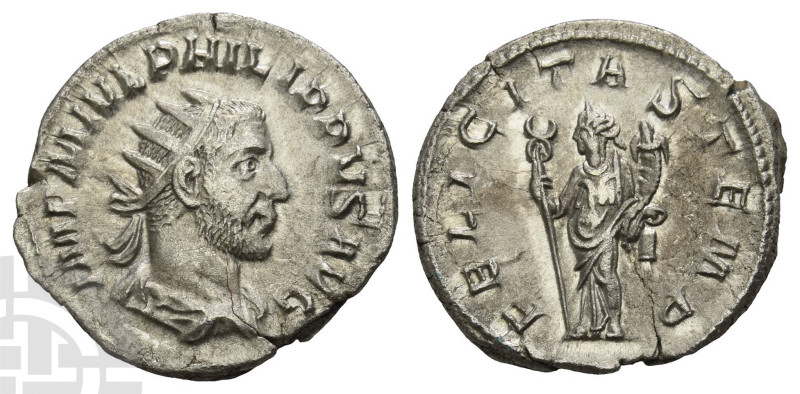 Philip I AR Antoninianus. AD 244-249. Rome mint; struck AD 244-247. 

Philip I...