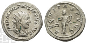 Philip I AR Antoninianus. AD 244-249. Rome mint; struck AD 244-247.