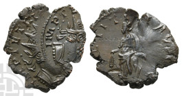 Tetricus I, Romano-Gallic Emperor BI Antoninianus. AD 271-274. Treveri mint. Sharp Minting Error