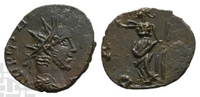 Tetricus I, Romano-Gallic Emperor BI Antoninianus. AD 271-274. Local imitation.