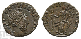 Tetricus I, Romano-Gallic Emperor BI Antoninianus. AD 271-274. Local imitation.