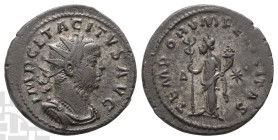 Tacitus BI Antoninianus. AD 275-276. Lugdunum mint; struck AD 276. 4th officina.
