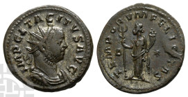 Tacitus BI Antoninianus. AD 275-276. Lugdunum mint; struck AD 276. 4th officina.