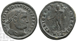 Diocletian BI Nummus. AD 286-305. Heraclea mint; struck AD 297-298. 1st officina.
