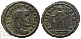 Diocletian BI Nummus. AD 284-305. Ticinum mint; struck AD 298-299. 2nd officina.