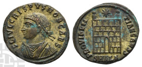 Crispus, as Caesar BI Nummus. AD 316-326. Alexandria mint; struck AD 325-326. 1st officina.