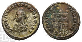 Crispus, as Caesar BI Nummus. AD 316-326. Heraclea mint; struck AD 317. 3rd officina.