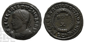 Crispus, as Caesar BI Nummus. AD 316-326. Thessalonica mint; struck AD 324. 4th officina.