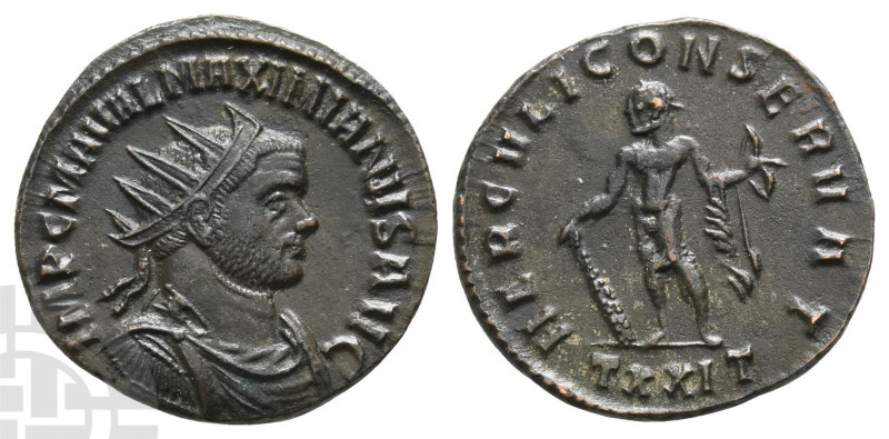 Maximian BI Antoninianus. First reign, AD 286-305. Ticinum mint; struck AD 290. ...