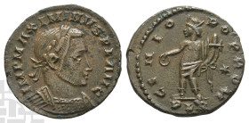 Maximinus II BI Nummus. AD 310-313. London mint; struck AD 311-312. 1st officina.