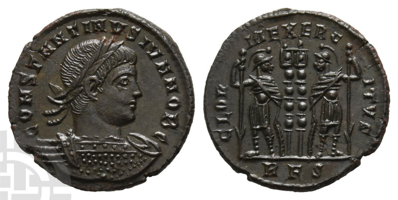 Constantine II, as Caesar BI Nummus. AD 316-337. Rome mint; struck AD 330. 2nd o...