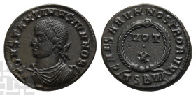Constantine II, as Caesar BI Nummus. AD 316-337. Thessalonica mint; struck AD 324. 2nd officina.