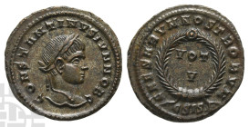 Constantine II, as Caesar BI Nummus. AD 316-337. Siscia mint; struck AD 320-321. 5th officina.