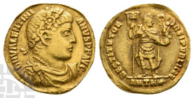 Valentinian I AV Solidus. AD 364-375. Antioch mint; struck AD 364-367. 8th officina.