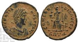 Gratian AE Nummus. AD 367-383. Antioch mint; struck AD 378-383. 1st officina.