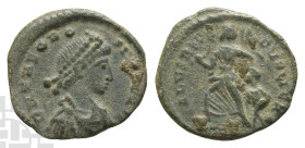 Theodosius I AE 14mm. AD 379-395. Uncertain mint.