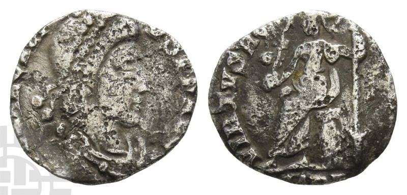 Honorius AR Siliqua. AD 393-423. Mediolanum(?) mint. 

Honorius AR Siliqua. AD...