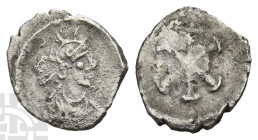 Anonymous Issues AR Third Siliqua or Scripulum(?). Time of Justinian I, circa AD 530. Constantinople mint.