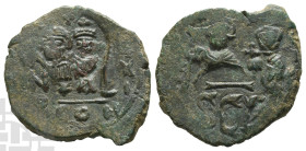 Heraclius AE 40 Nummi or Follis. AD 610-641. Syracuse(?) mint; struck circa AD 629-631.