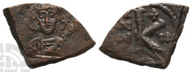 Tiberius III (Apsimar) AE 20 Nummi or Half Follis. AD 698-705. Constantinople mint. Dated RY 2 (AD 699/700).