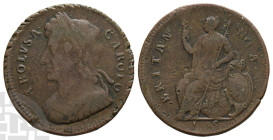 Great Britain. Stuart, Charles II CU Halfpenny. 1660-1685. Dated 1675.
