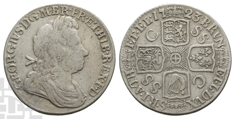 Great Britain. Hanover, George I AR Shilling. 1714-1727. London mint. Dated 1723...