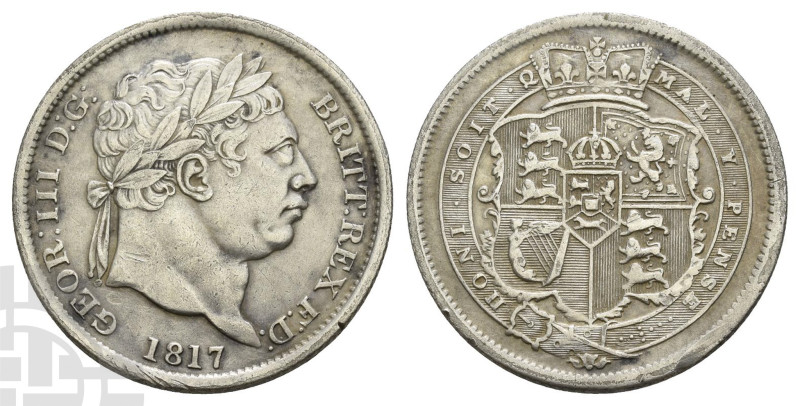 Great Britain. Hanover, George III AR Shilling. 1760-1820. London mint. Dated 18...