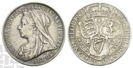 Great Britain. Hanover, Victoria AR Florin. 1837-1901. London mint. Dated 1900. Old Head Coinage. Design by Sir Thomas Brock and Edward J. Poynter.