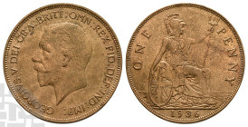 Great Britain. Windsor, George V AE Penny. 1910-1936. London mint. Dated 1936. Designs by Bertram Mackennal and Leonard Charles Wyon.