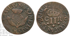 Scotland. Charles I CU Twopence. 1625-1649. Earl of Stirling coinage, 1632-1639. I.m: saltire.