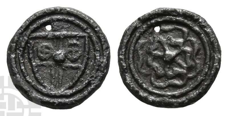 England. 'Shield and Rose' Pb Token. 1425-1672. Unpublished English Token

Eng...
