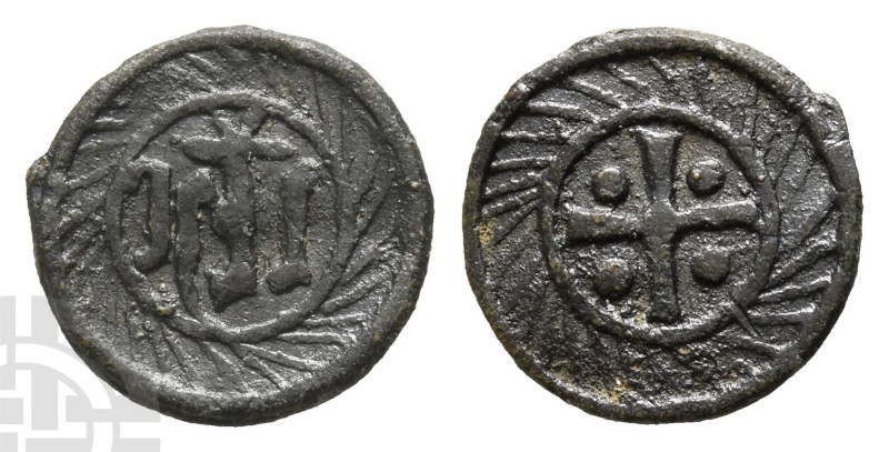 England. 'Cross and Pellets' Pb Token. 1425-1490. London or Paris mint. Mitchine...