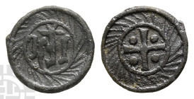 England. 'Cross and Pellets' Pb Token. 1425-1490. London or Paris mint. Mitchiner Type Mb. 'Cross and Pellets' Token