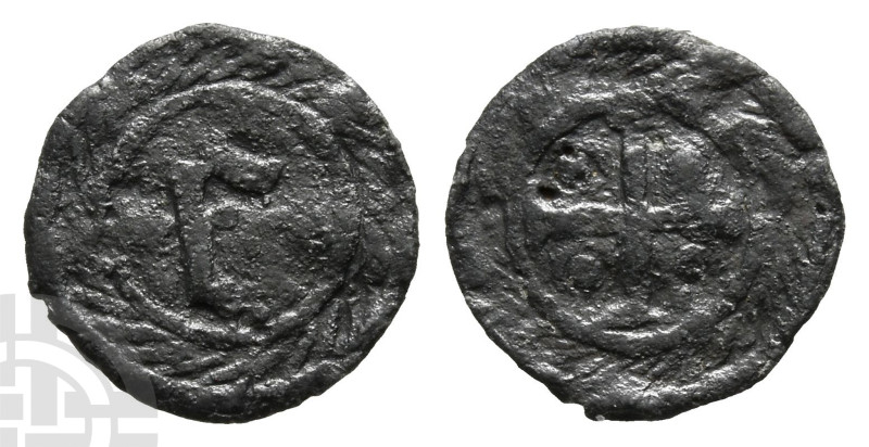 England. 'Cross and Pellets' Pb Token. 1425-1490. London or Paris mint. Mitchine...