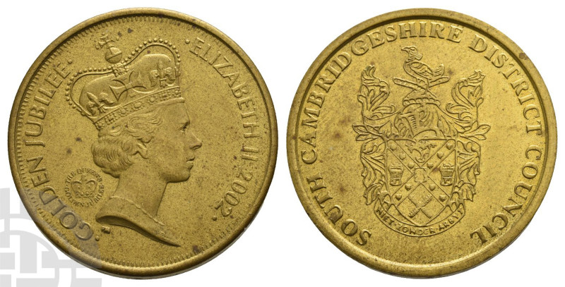 Great Britain. South Cambridgeshire District Council Token. Dated 2002. Golden J...