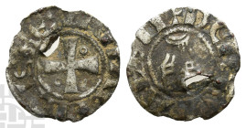 Crusaders. Latin Kingdom of Jerusalem, Amaury AR Denier. 1163-1174.
