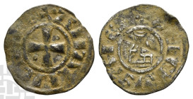 Crusaders. Latin Kingdom of Jerusalem, Amaury AR Denier. 1163-1174.