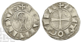 Crusaders. Bohémond III BI Denier. 1163-1201. Antioch (Principality) mint.