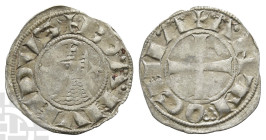 Crusaders. Bohémond III BI Denier. 1163-1201. Antioch (Principality) mint.