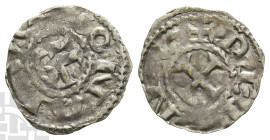 France. Bretagne (Brittany, Duchy), Conan III BI Denier. 1112-1148. Rennes mint.