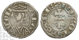 Spanish States, Aragon (Kingdom). Jaume I AR Denier. 1213-1276. Catalunia mint.