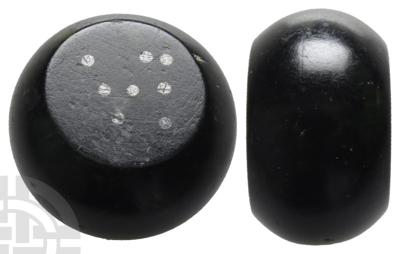 Roman Truncated Spheroid Basalt Weight of 6 Scripula. Circa 1st century BC-1st c...