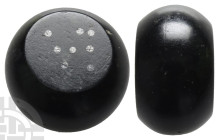 Roman Truncated Spheroid Basalt Weight of 6 Scripula. Circa 1st century BC-1st century AD.