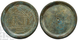 Byzantine Circular AE Weight of 11 Nomismata or 2 Unciae. Circa 4th-6th century AD.