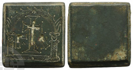 Byzantine Square AE Commercial Weight of One Uncia. Circa 4th-6th century AD.