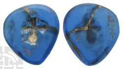 Byzantine Heart-shaped Glass Weight of 1 Gramma or Scrupulus. 4th-6th century AD.
