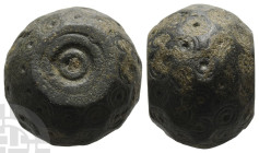Islamic Polyhedral AE Weight of 20 Dirhams or 2 Uqiya. Circa 10th-13th century AD.