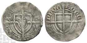Germany, Baltic Territories. Teutonic Order, Michael Küchmeister von Sternberg AR Schilling. 1414-1422. Danzig (Gdansk) mint. Struck 1416-1422.