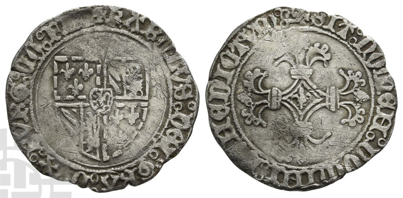 Low Countries, Flanders. Charles the Bold AR Double Patard. 1467-1477. Bruges mi...