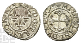 Italy. Milano (duchy), Louis XII BI Trillina or 3 Denari. Circa 1500-1512. Milano mint.